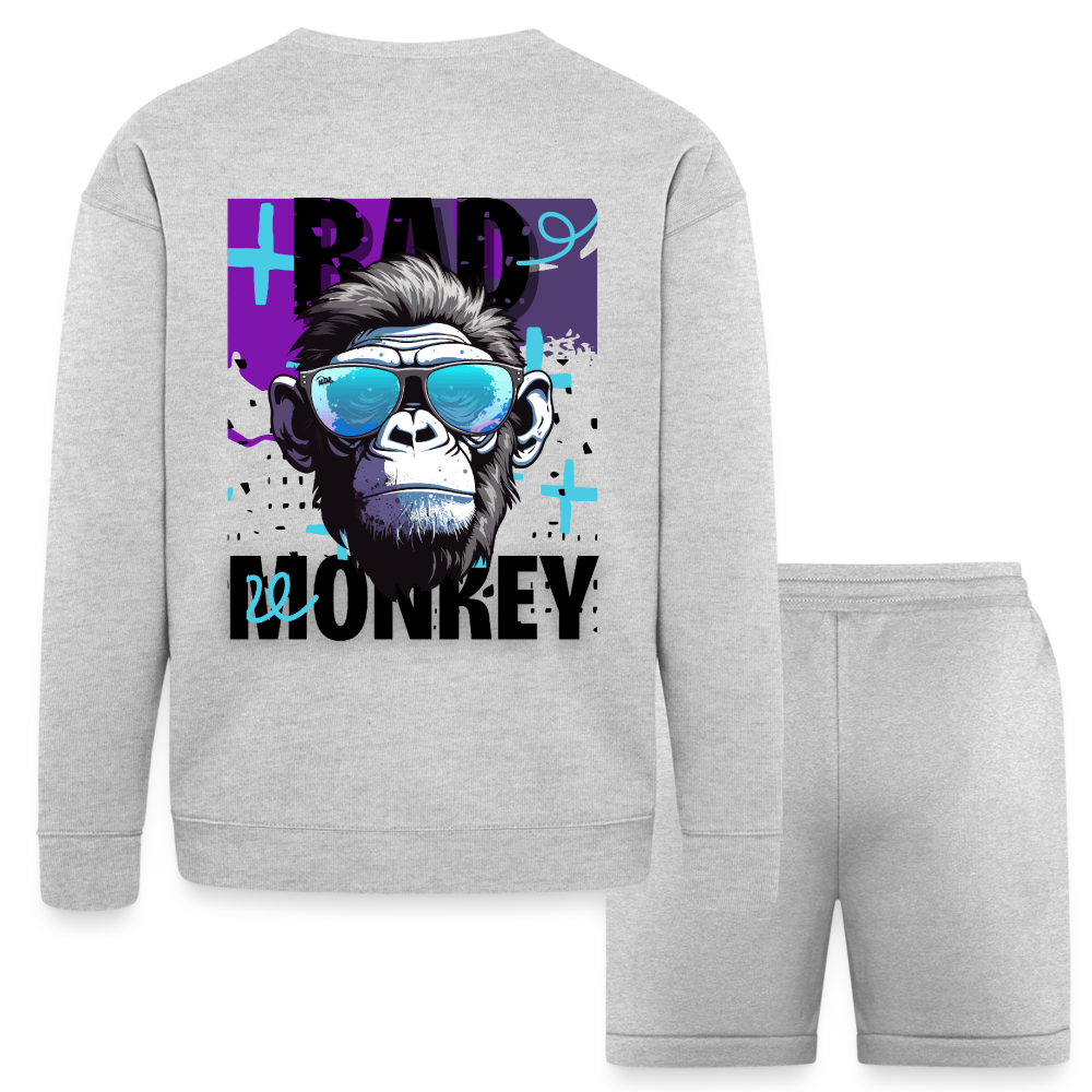 Bad Monkey Sweatshirt & Short Set - heather gray